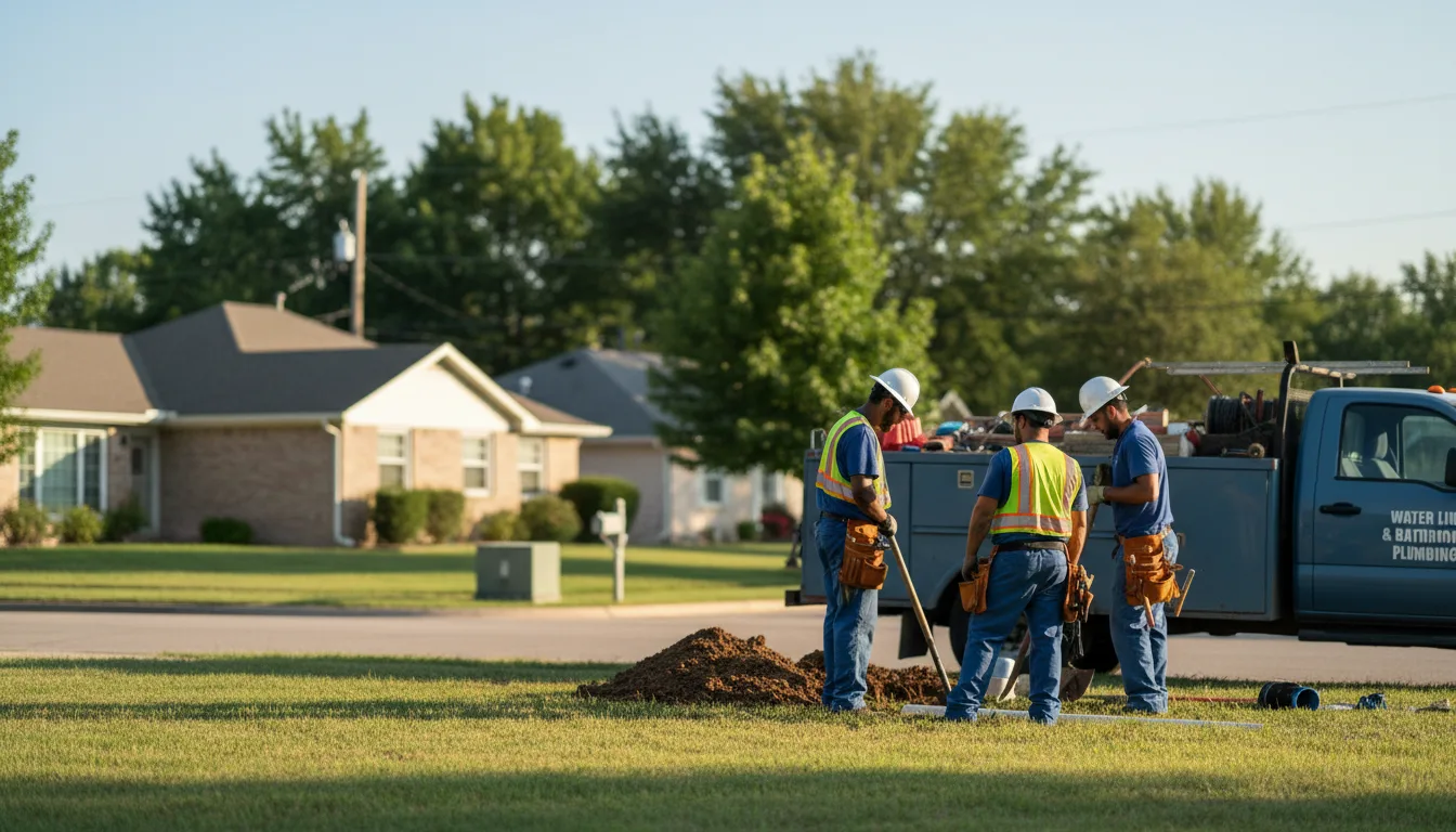 Residential water line and bathroom plumbing service in Morganton, NC